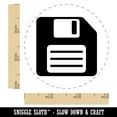 thumbnail image 2 of Save Icon Floppy Disk Self-Inking Rubber Stamp Ink Stamper - Sky Blue Ink - Small 3/4 Inch, 2 of 7