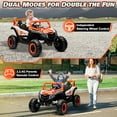 thumbnail image 3 of Joyracer 24 Volt Ride on Toys 2 Seater, 4WD Power UTV Wheels for Kids, Cool Gift with LED Light, Bluetooth, Spring Suspension, Orange, 3 of 7