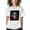 White, variant on Women's Graphic T-Shirt Black 2XL Women's Tops Funny Girl Portrait Crew Neck Short Sleeve Shirts for Women
