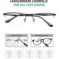 thumbnail image 4 of Eyekepper Quality Spring Hinges Half-Rim Reading Glasses Black +1.25, 4 of 8