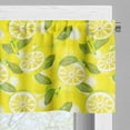 thumbnail image 5 of Ambesonne Spring Valance & Curtain, Fresh Lemons with Leaves, 55"x45", Yellow Fern Green, 5 of 6