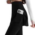 thumbnail image 6 of COMVALUE Skirted Leggings for Women Capri, Athletic Tennis Skirt with Leggings Golf Pickleball Clothes with Pockets Black for Size M, 6 of 7