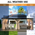 thumbnail image 6 of COSIEST Cedar Wood Gazebo, Outdoor Pergola with 2-Tier Galvanized Steel Roof Netting and Curtains, 6 of 8