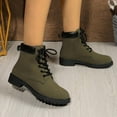 thumbnail image 4 of Tawop Womans Boots Low Heel Lace Up Winter Fall Boots, 4 of 9