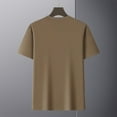 thumbnail image 5 of USNSM Men's Ultra Soft T-Shirt Curve Hem Lightweight Breathable Comfortable Cooling Short Sleeve Casual Basic Tee Shirt Brown XXL, 5 of 8