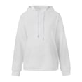 thumbnail image 4 of CAICJ98 Girl Hoodie Trendy Long Sleeve Oversized Hooded Sweatshirts Kids Hoodies Teen Girls Solid Color Preppy Clothes White,2-3 Years, 4 of 5