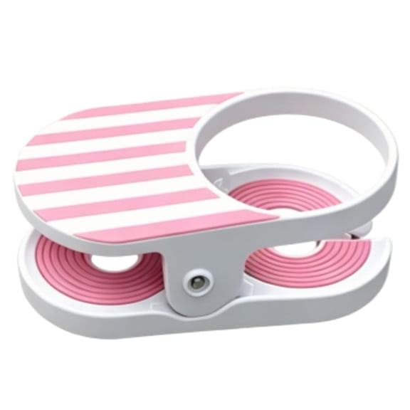 SomWiBe Pink Clip On Cup Holder for Desk, Plastic Table Edge Drink Holder with Clamp for Coffee Cups, Cans and Bottles, Space Saving Beverage Organizer, 7.87 in