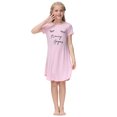 thumbnail image 5 of WIBACKER 5-14Years Girl's Comfy Modal Tencel Nightgowns Eyelash Pattern Pajamas Kids Nightdress, 5 of 7