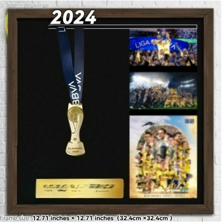 2024 Club América Liga MX Champions Football Medal with Big Medal Frame, Christmas Halloween Gifts.