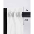 thumbnail image 6 of Brown Black White Boho Tier Curtains 24 Inch Length, Sheer Curtains for Bedroom Living Room Window Modern Striped Art Rod Pocket Voile Drapes Kitchen Curtains Small Half Window 27.5"x24" 2 Panels, 6 of 6