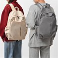 thumbnail image 4 of 18in Backpack,Cute Laptop Bookbag for Women College Aesthetic  Bag Travel Mochilas Niñas, Khaki Beige 1pc, 4 of 9