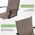 thumbnail image 6 of POTEBAN 3-piece Outdoor Swivel Bar Stool Set，2 Patio Metal High Back And Armrest Bar chairs With Bar Table for Backyard,Lawn Garden,Balcony,Pool, 6 of 8