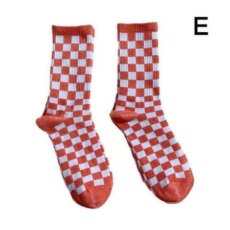 

Trend Women Checkerboard Socks Checkered Socks Men Cotton Unisex Socks Hop G9C9