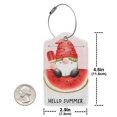thumbnail image 4 of Cauagu Watermelon Gnome Pattern Luggage Tags,Leather Luggage Tags Personalized Luggage Tag Travel Tags Privacy Cover ID Label for Travel Bag Suitcase-1, 4 of 5