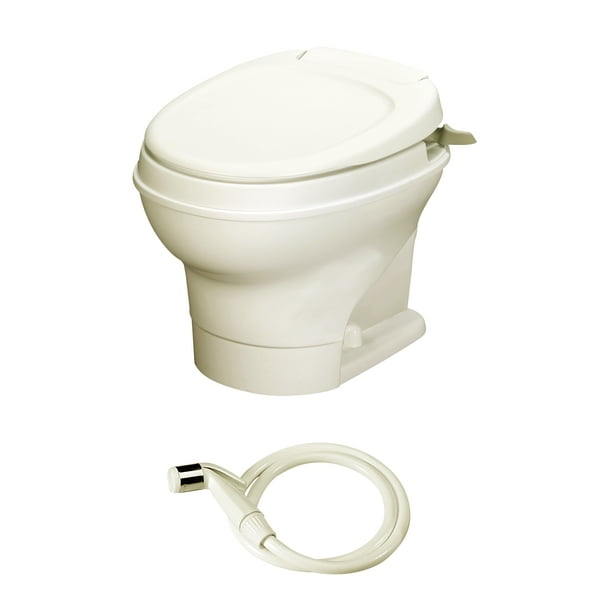 Aqua Magic V Rv Toilet Hand Flush with Hand Sprayer / Low Profile