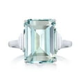 thumbnail image 3 of Gem Stone King 925 Sterling Silver Sky Blue Simulated Aquamarine Ring for Women (6.64 Cttw, Emerald Cut 14X10MM, Gemstone Birthstone, Available in Size 5, 6, 7, 8, 9), 3 of 5