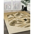 thumbnail image 3 of Ahgly Company Machine Washable Indoor Round Transitional Light Brown Area Rugs, 6' Round, 3 of 7
