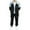 A Black, variant on iiniim Kids Boys Tracksuit Zip Up Hoodie Sweatshirt Jacket Long Sleeve Tops with Jogger Sweatpants Outfits Size 2-12 Gray 3-4