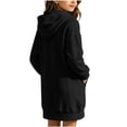thumbnail image 6 of BXJX Girls Sweatshirt Dress, Pullover Long Sleeve Spring Fall Hooded Sweatshirt with Pockets Black Size 7-8 T, 6 of 6
