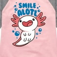 thumbnail image 3 of Instant Message - Smile Alotl - Toddler And Youth Girls Raglan Graphic T-Shirt, 3 of 6