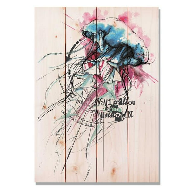 Day Dream WCBJ1420 14 x 20 Po. Coloré Bleu Gelée Wall Art