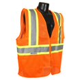 thumbnail image 1 of Radians SV22-2ZOM-L Polyester Mesh Economy Class 2 High Visibility Zipper Closure Vest with Two-Tone Trim, Large, Orange, 1 of 4