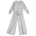 thumbnail image 4 of Delayuji Women's Sweatshits and Swearpants Sets Casual Long Sleeve Solid Color Commuting Pants Suit Spring Outfits 2026, 4 of 4