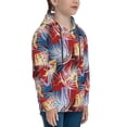 thumbnail image 3 of Picia Hawaiian Style Pattern Youth Hoodie - Warm Pullover Sweatshirt with Kangaroo Pocket, Ideal for Boys and Girls-Small, 3 of 6