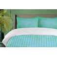 thumbnail image 4 of Ambesonne Green Duvet Cover Set, Pixel Mosaic Love Pattern, 2-Calking, Green, 4 of 7