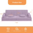thumbnail image 7 of Kids Couch, Linor 10 Pcs Toddler Couch, Baby Kids Sofa Couch for Bedroom & Playroom, over 10 Combinations Creative Modular Sofa for Kids, Creative Sofa for Imaginative Kids (Blueberry), 7 of 7