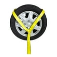 thumbnail image 3 of (20 Pack) 2" x12' Winch Lasso Strap with O Ring, Yellow - Car Tie Down Tire Straps for Trailers Auto Tow Car Hauler Wheel Net, 3 of 6