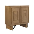 thumbnail image 6 of Nathan James Austin Mid Century Modern Kitchen Cabinet, Solid Wood Bar Cabinet or Dining Room Buffet with Geometric Door Accent, Light Brown, 6 of 6