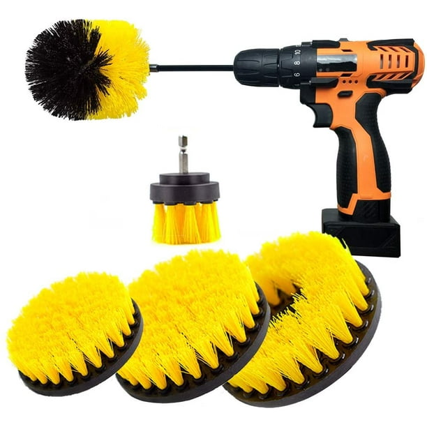 Drill Brush Set, All Purpose Power Scrubbing Brush Kit with Extend Long