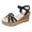 A-Black, variant on Espadrille Wedge Sandals for Women Braided Knot Ankle Strap Open Toe Platform Sandal Slingback High Wedge Heel Dess Shoes White-7.5