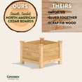 thumbnail image 2 of Greenes Fence  24" x 24" x 21" (3/4" Thick) Premium Cedar Elevated Planter, 2 of 10