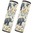 thumbnail image 2 of Qxltty Lovely Elephants Car Seat Strap Pads are Soft and Snug Fitting for All Cars Backpacks Pushchair, 2 of 8