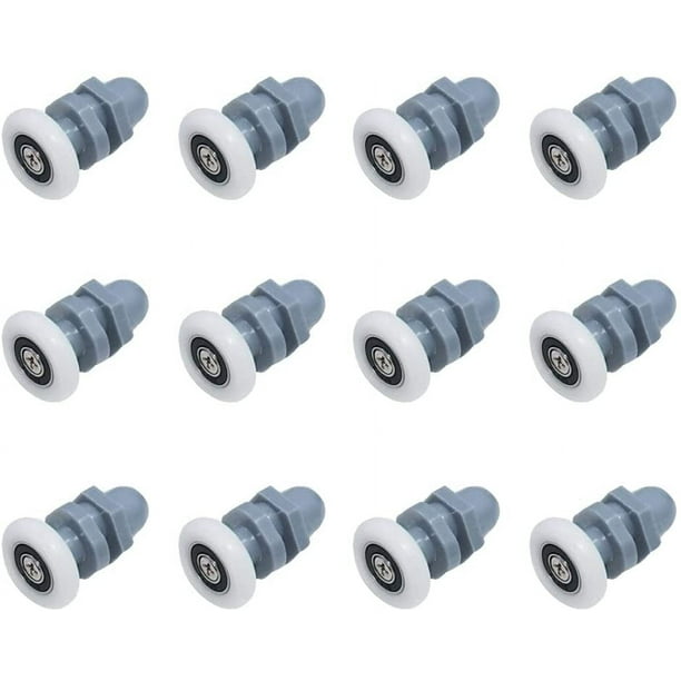 12 Piezas Rodillo para Puerta de Ducha Rodillos de Ducha Rodillos para Puerta Rodillo para Puerta Corredera Rodillos Inferiores para Puerta Rueda para Puerta de Ducha Rodillo Rueda para Ducha Rueda