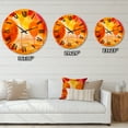 thumbnail image 4 of Designart 'Colourful Ornamental Trees Ii' Modern Wall Clock, 4 of 5