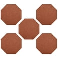 thumbnail image 1 of Furnish My Place Modern Plush Solid Rust Color Rug - Pets and Kids Friendly Rug, Indoor/Outdoor Mat, Area Rugs Great for Kids, Pets, Event, Wedding, Living Room, Made in USA, 2' Octagon - Set of 5, 1 of 12