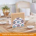 thumbnail image 6 of Yayeee Napkin Holder for Table Set of 2 Kitchen Paper Tissue Organization, Navy Blossom Mosaic, 6 of 8