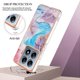 thumbnail image 2 of KAIYANG Funda para Xiaomi 14T Pro YB IMD Series-1 Style-A IMD Marble Flower Pattern TPU para teléfono - Púrpura F Milky Way Marble Blue Multicolor, 2 of 5