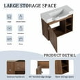 thumbnail image 6 of AVAXA 28'' Wall-Mounted Bathroom Vanity with White Ceramic Sink & Soft-Close Door, 6 of 17