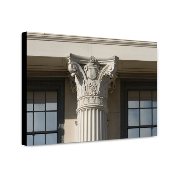 Canvas Print: Column Detail. The Jack Brooks Federal Building In Beaumont, Texas