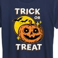 thumbnail image 3 of Instant Message - Vintage Trick Or Treat Pumpkin - Women's Short Sleeve Graphic T-Shirt, 3 of 6