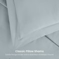 thumbnail image 4 of Bioweaves 100% Organic Cotton King Duvet Cover Set, 3-Piece, 300 Thread Count Sateen Weave GOTS Certified Comforter Cover with Buttoned Closure and 2 Pillow Shams – Shore, 104x90 inches, 4 of 9