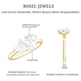 thumbnail image 5 of Rosec Jewels Lab Grown Diamond Toi Et Moi Engagement Ring - Pear and Heart Shaped Diamond Ring - EF-VS Quality - with Jewelry Box, 10K Yellow Gold, US 13.00, 5 of 8