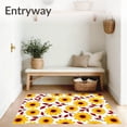 thumbnail image 3 of ODIKA 6x9 Machine Washable Non-Slip Area Rug, Retro Meadowburst Sunflower Mosaic with Playful Abstract Flora Ultra Soft Rug, None, 511452, 3 of 7