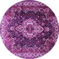 thumbnail image 1 of Ahgly Company Indoor Round Persian Purple Traditional Area Rugs, 4' Round, 1 of 4