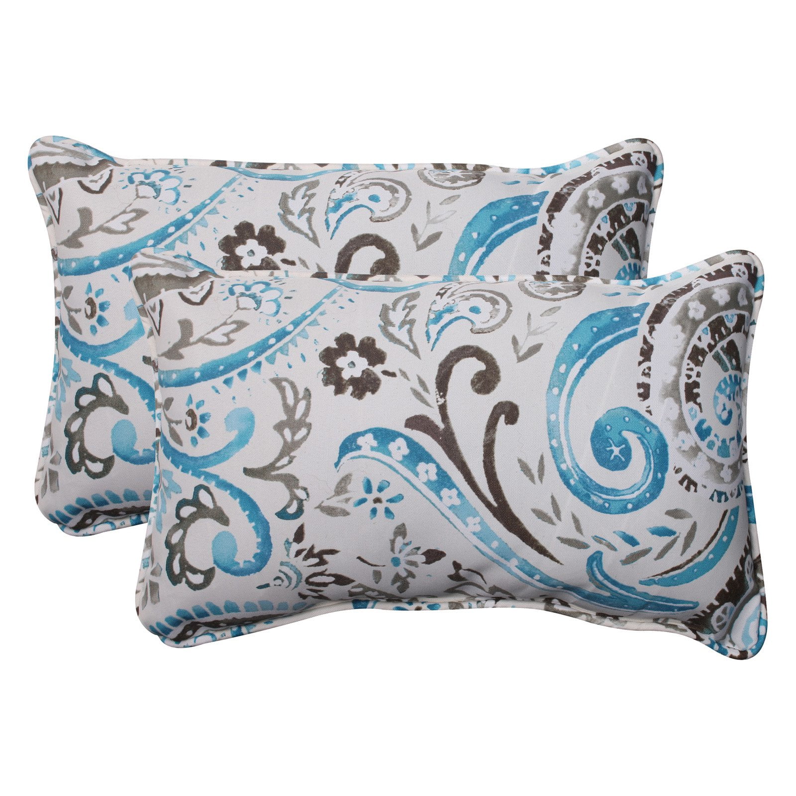 Pillow Perfect 504780 Vermilya Tidepool Rectangle Throw Pillow (Set of