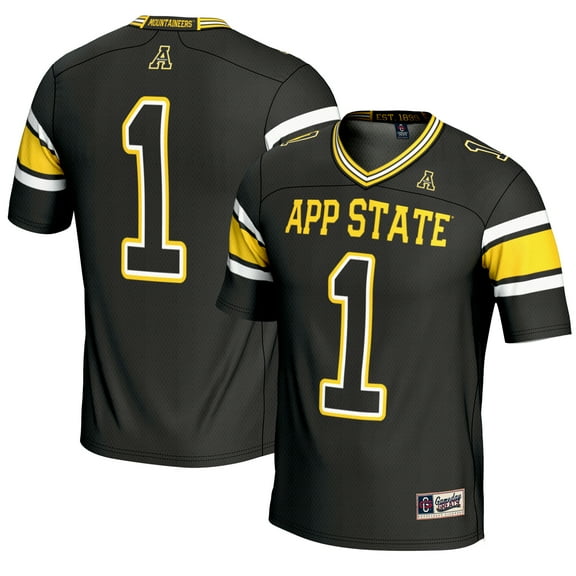 Youth GameDay Greats #1 Black Appalachian State Mountaineers Endzone Football Jersey